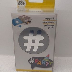 Eksuccess scrapbooking craft paper punch, pound symbol # 2 inches